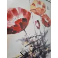 Tableau Coquelicots 140 x 70 cm