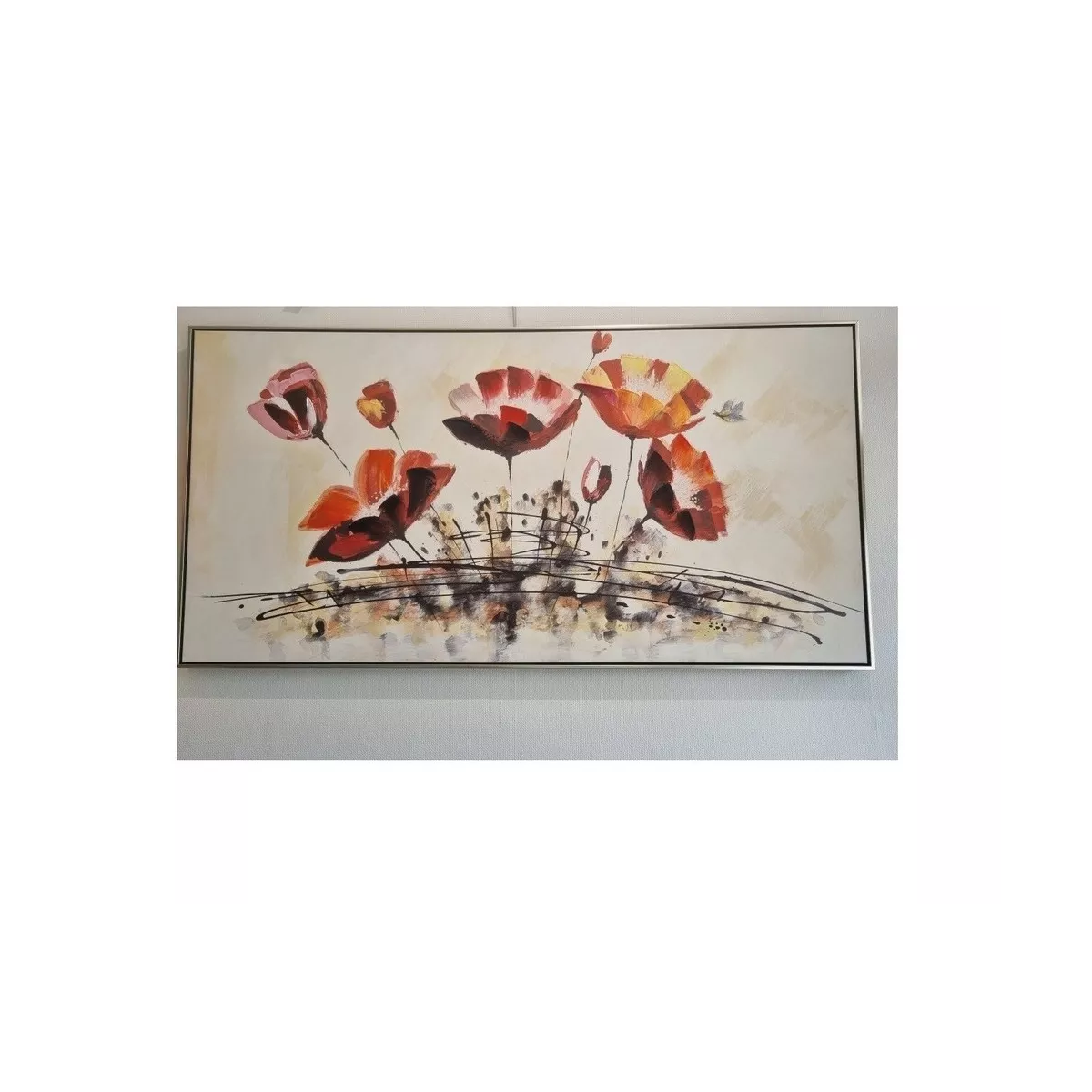 Tableau Coquelicots 140 x 70 cm