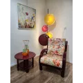 Fauteuil en rotin Denvers Prune