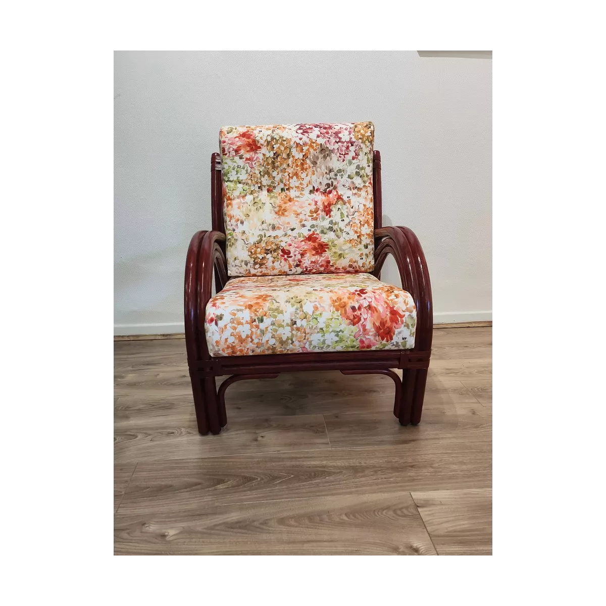 Fauteuil en rotin Denvers Prune