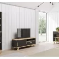 Meuble TV Sesame 150 cm Noir