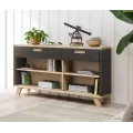Bibliothèque basse Sesame 160 cm Noir