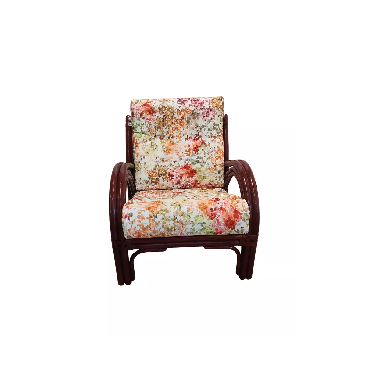 Fauteuil en rotin Denvers Prune