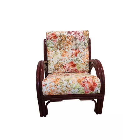 Fauteuil en rotin Denvers Prune