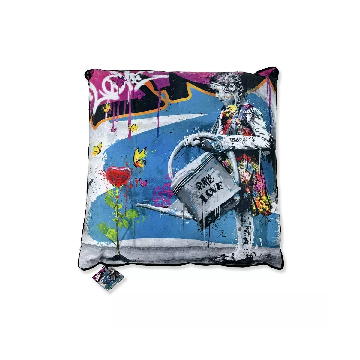 Coussin La Fille et L'arrosoir Romaric 45x45