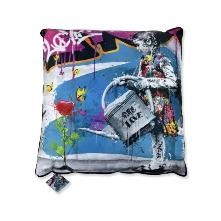 Coussin La Fille et L'arrosoir Romaric 45x45
