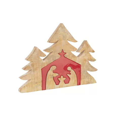 Crèche et Arbre de Noël Puzzle Rouge
