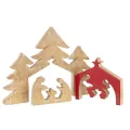 Crèche et Arbre de Noël Puzzle Rouge
