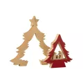 Crèche dans Sapin Puzzle Rouge