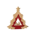 Crèche dans Sapin Puzzle Rouge
