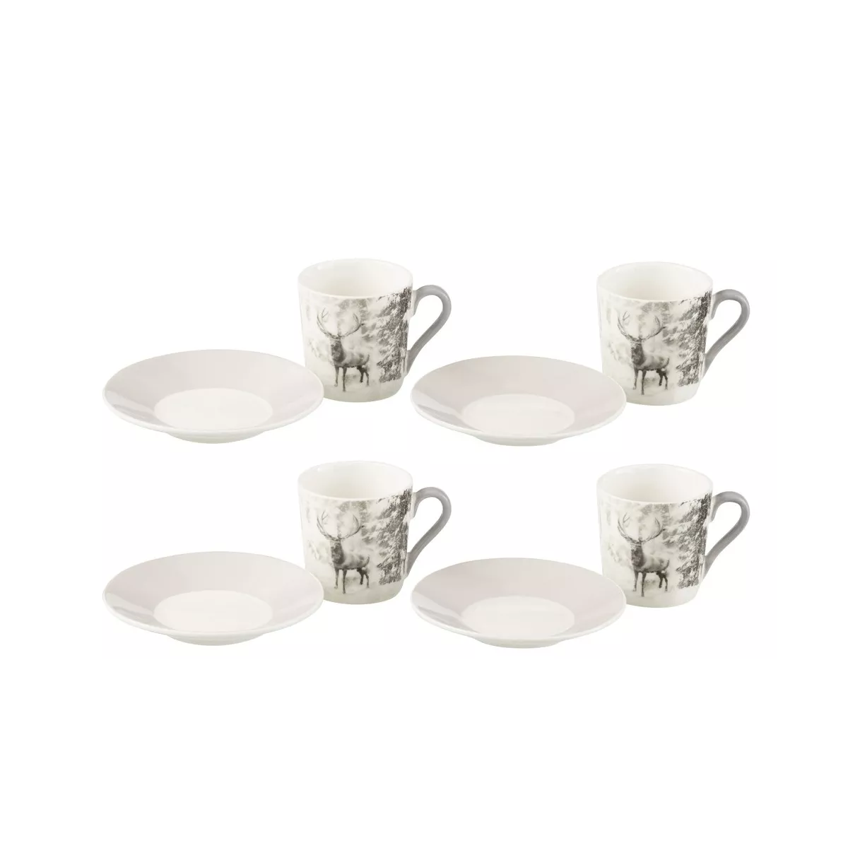 Série de 4 Tasses à Café Renne PM