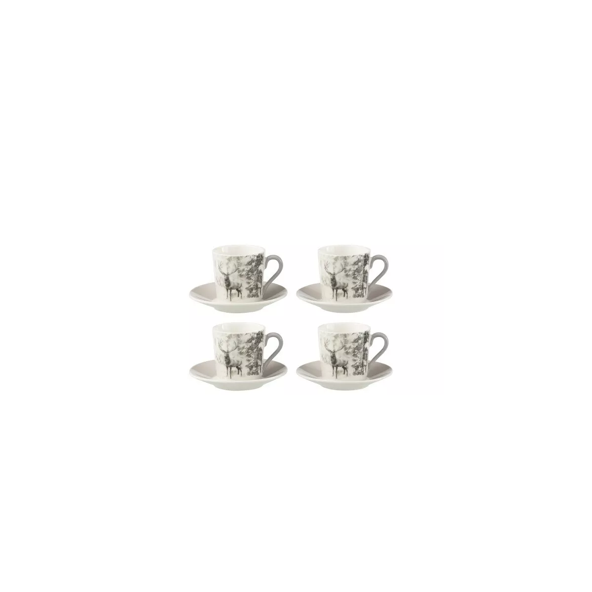 Série de 4 Tasses à Café Renne PM