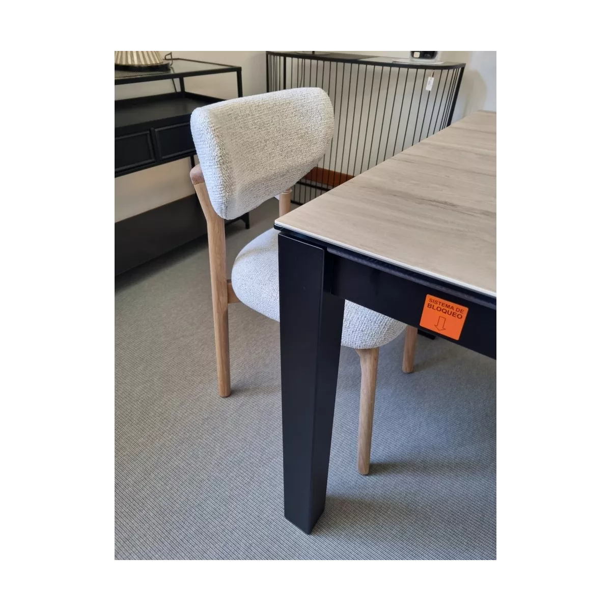 Table Tokio 140cm en Céramique Effet Bois