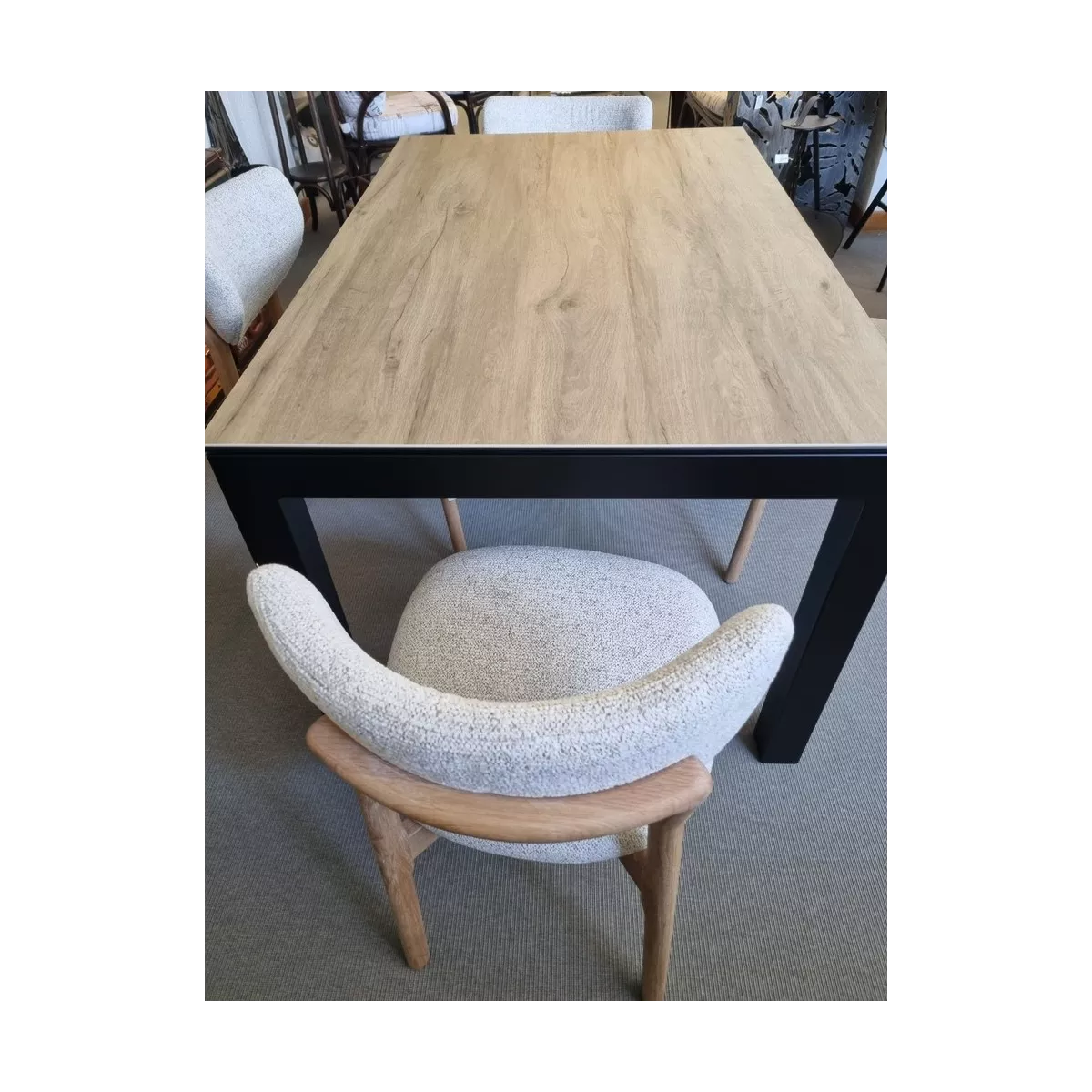 Table Tokio 140cm en Céramique Effet Bois