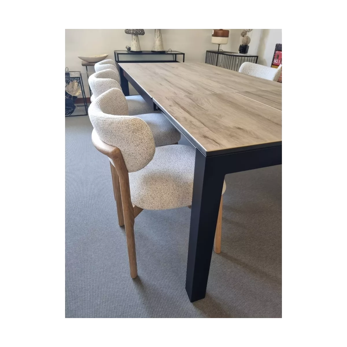 Table Tokio 140cm en Céramique Effet Bois