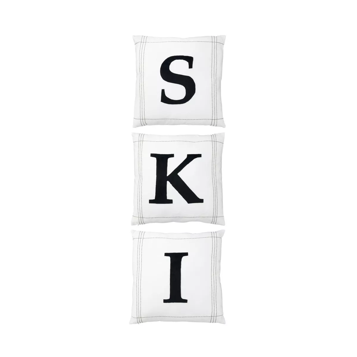 Lot de 3 Coussins Ski