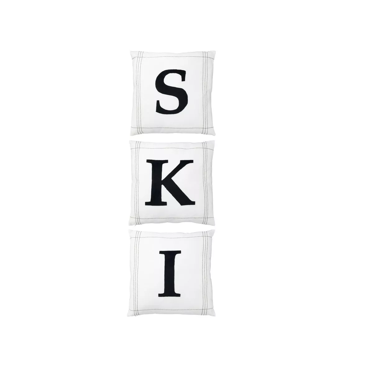 Lot de 3 Coussins Ski