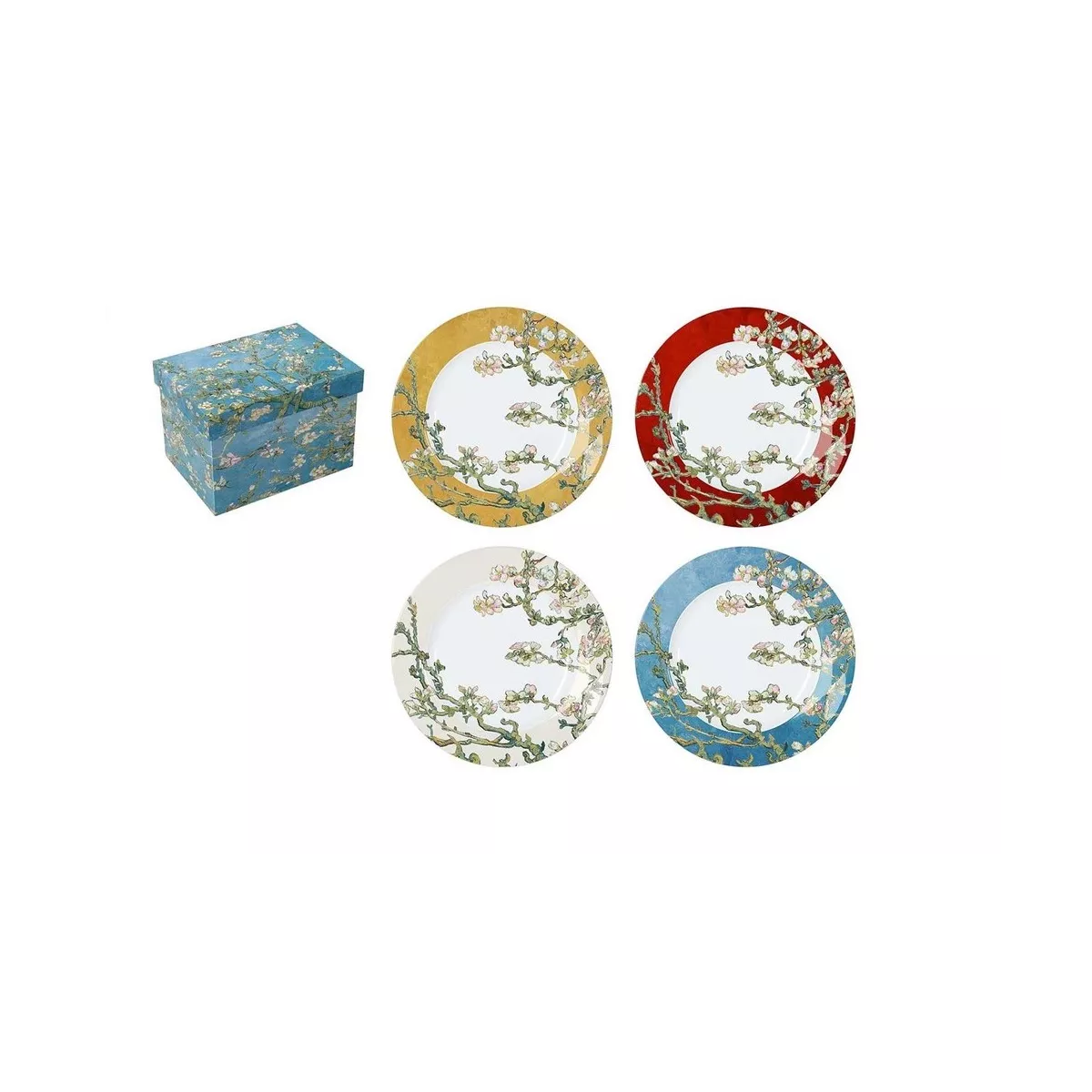 Coffret 4 Assiettes Les Amandiers Van Gogh