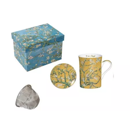 Coffret 1 Tisanière Les Amandiers Van Gogh Jaune