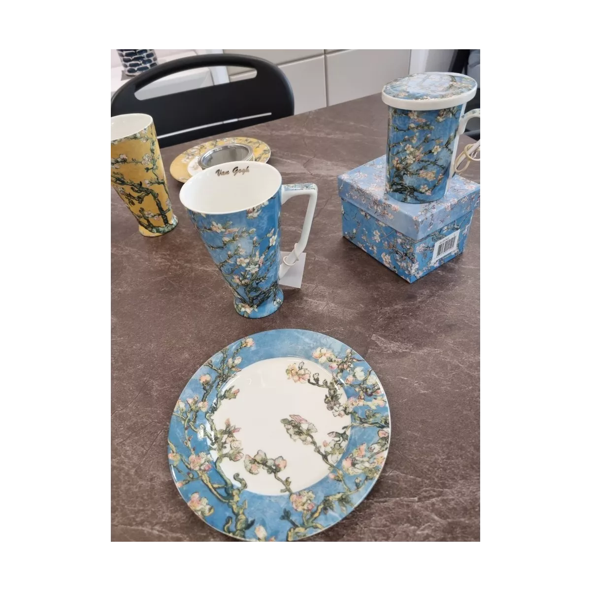 Coffret 1 Tisanière Les Amandiers Van Gogh Bleu