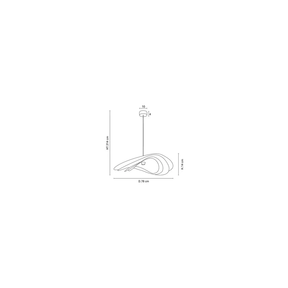 Suspension Selenitis 56 cm