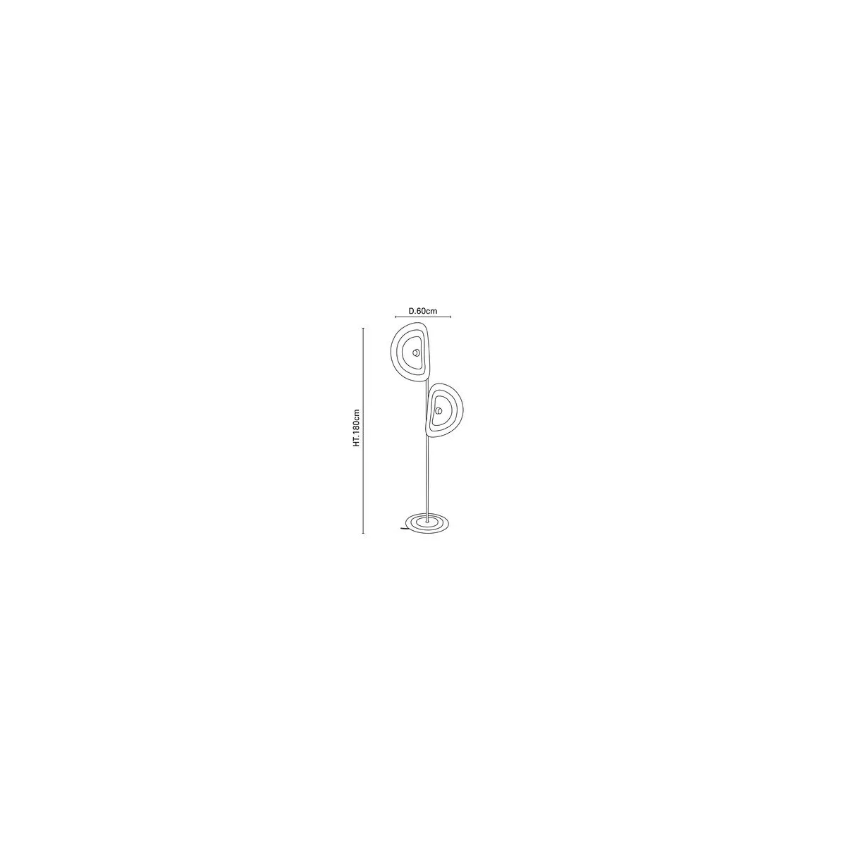 Lampadaire Selenitis h180