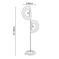 Lampadaire Selenitis h180