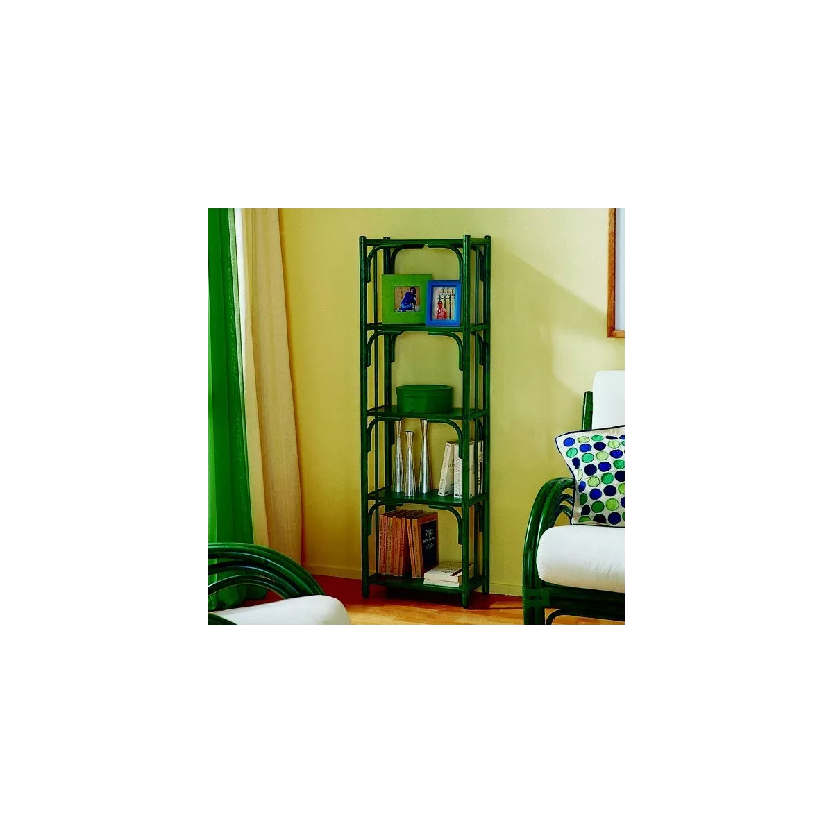 Etagère Rome en rotin Vert 46x145