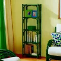 Etagère Rome en rotin Vert 46x145