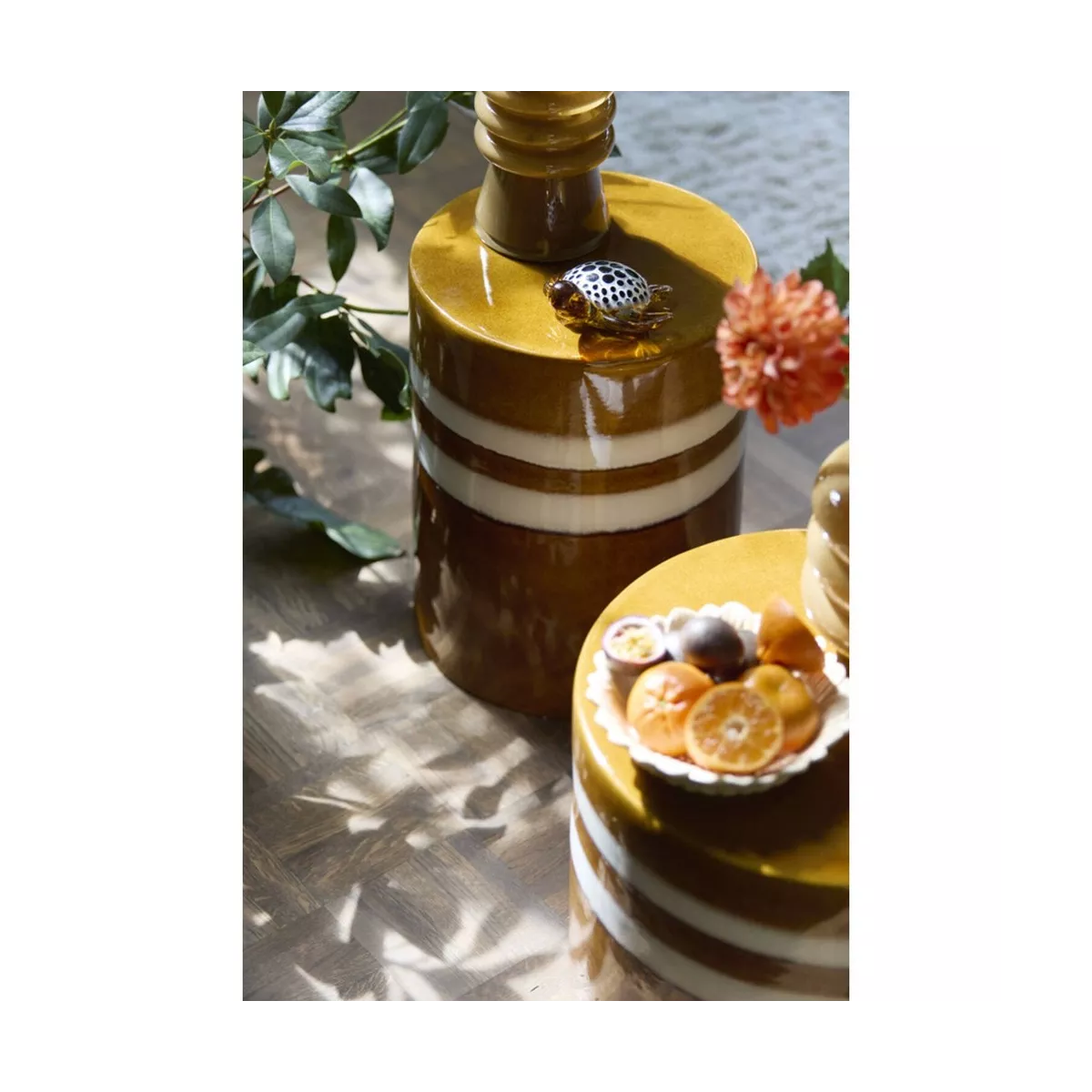 Table d'apoint Mooca 33x33 Cognac