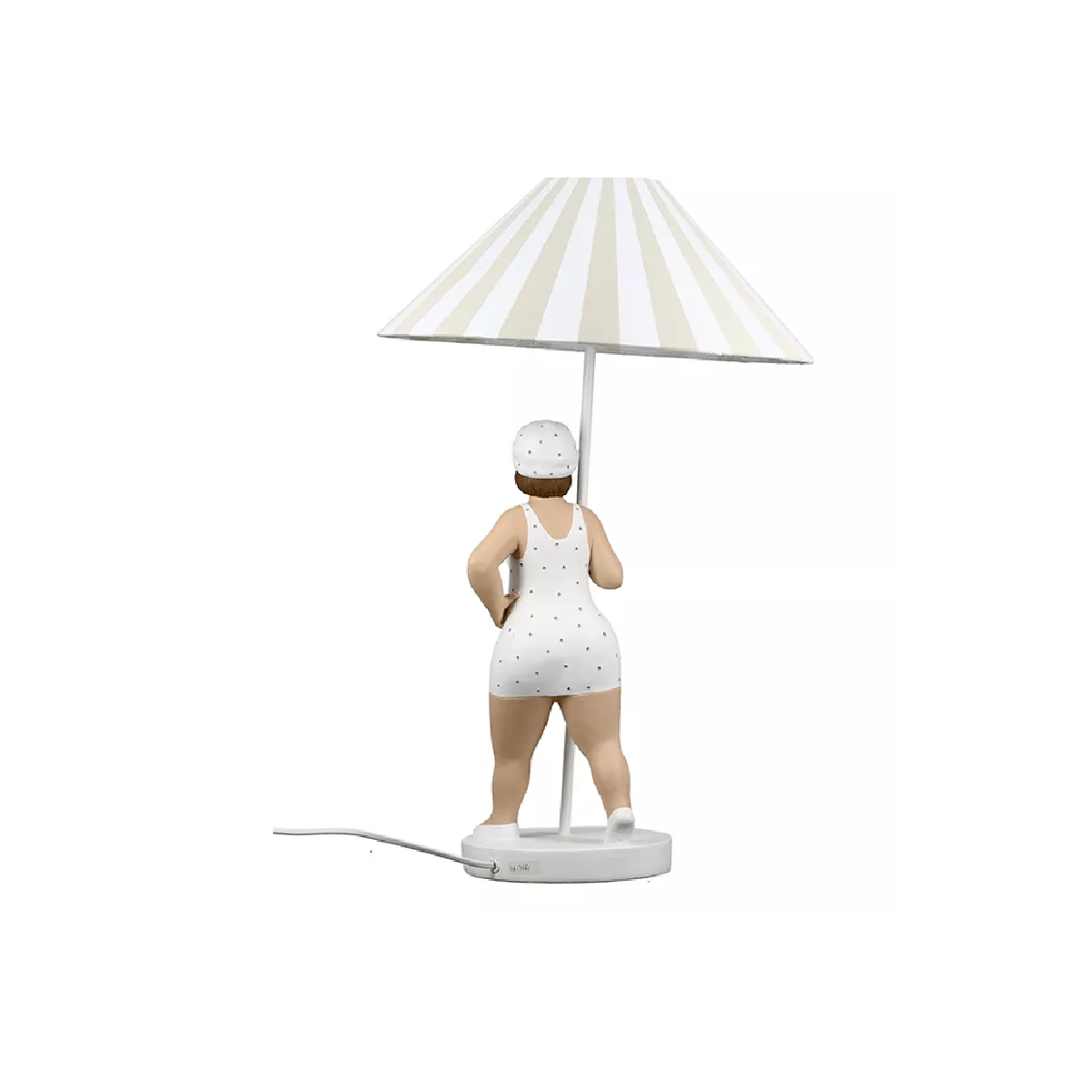 Lampe Becky Beige et blanc H.60cm