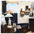 Lampe Becky Beige et blanc H.60cm