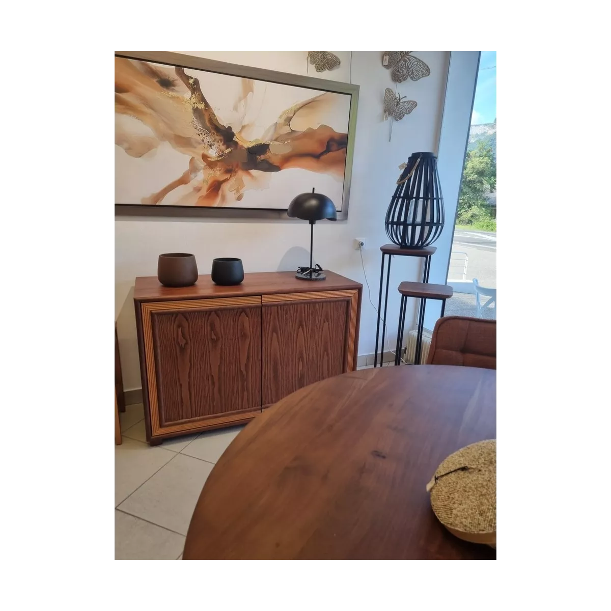 Bahut Sendaï 2 Portes Acajou et Cobre