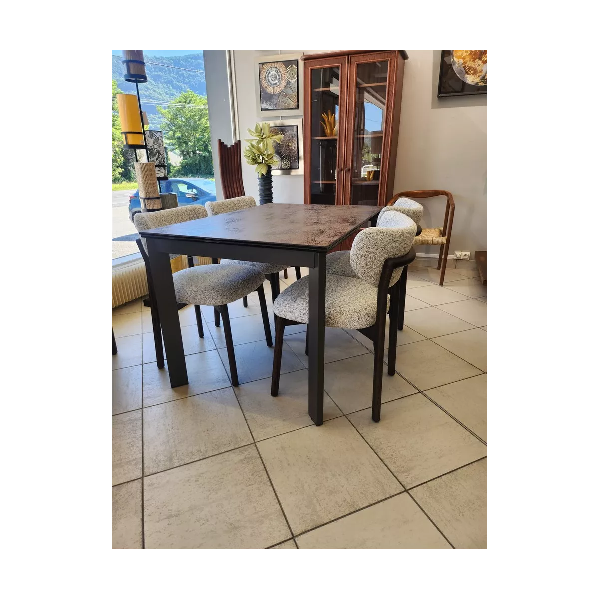 Table Poker 120/180 cm en Céramique Moro