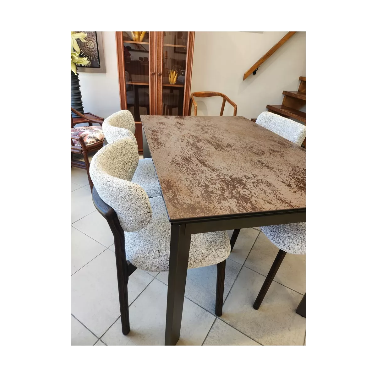 Table Poker 120/180 cm en Céramique Moro
