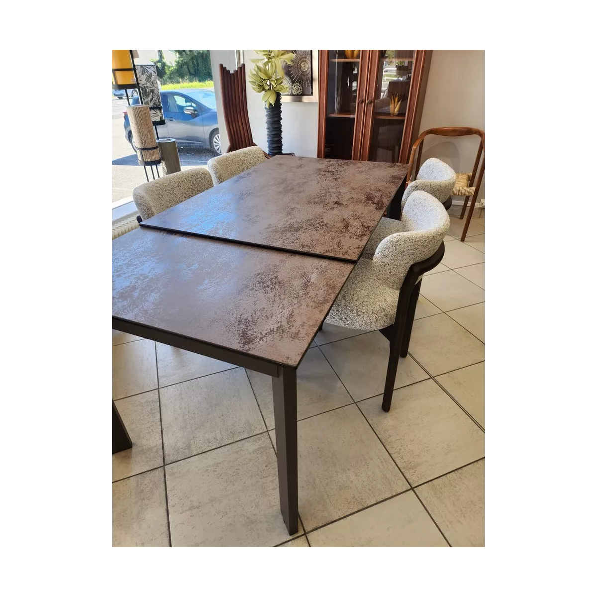 Table Poker 120/180 cm en Céramique Moro