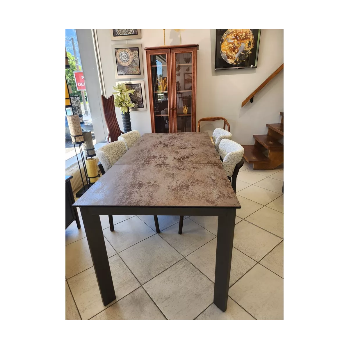 Table Poker 120/180 cm en Céramique Moro