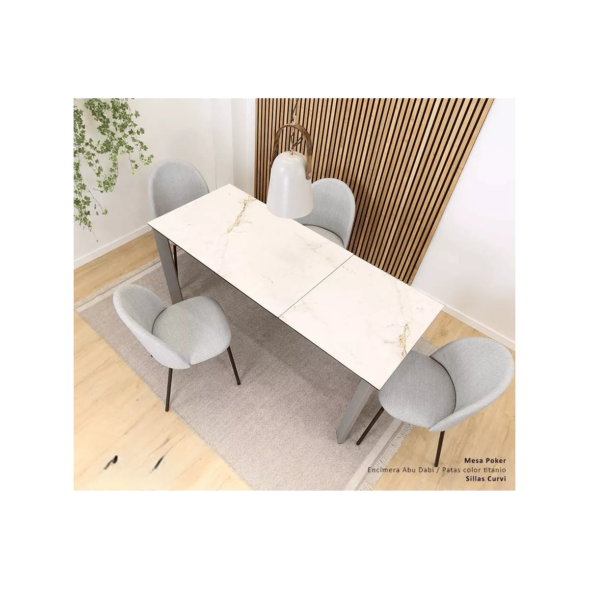 Table Poker 110/170 cm en Céramique Abu Dabi
