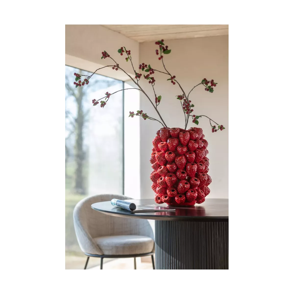 Vase Natalia Framboises H.45cm