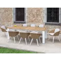 Table de repas Creta Alu et Teck Outdoor 300cm