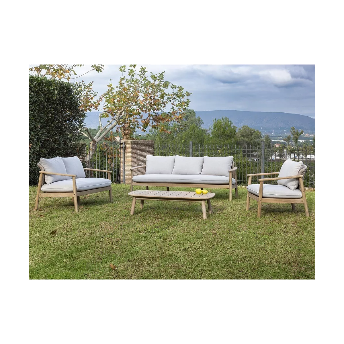 Salon Forest Acacia : canape 3 Places + 2 Fauteuils