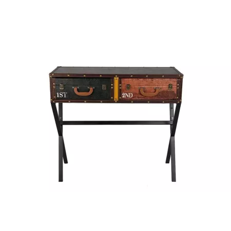 Console Valise 2 Tiroirs 80 cm