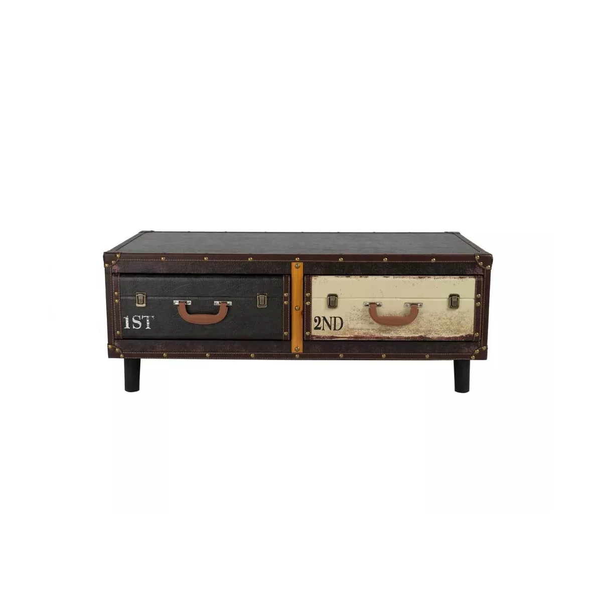 Table Basse Valise 2 Tiroirs