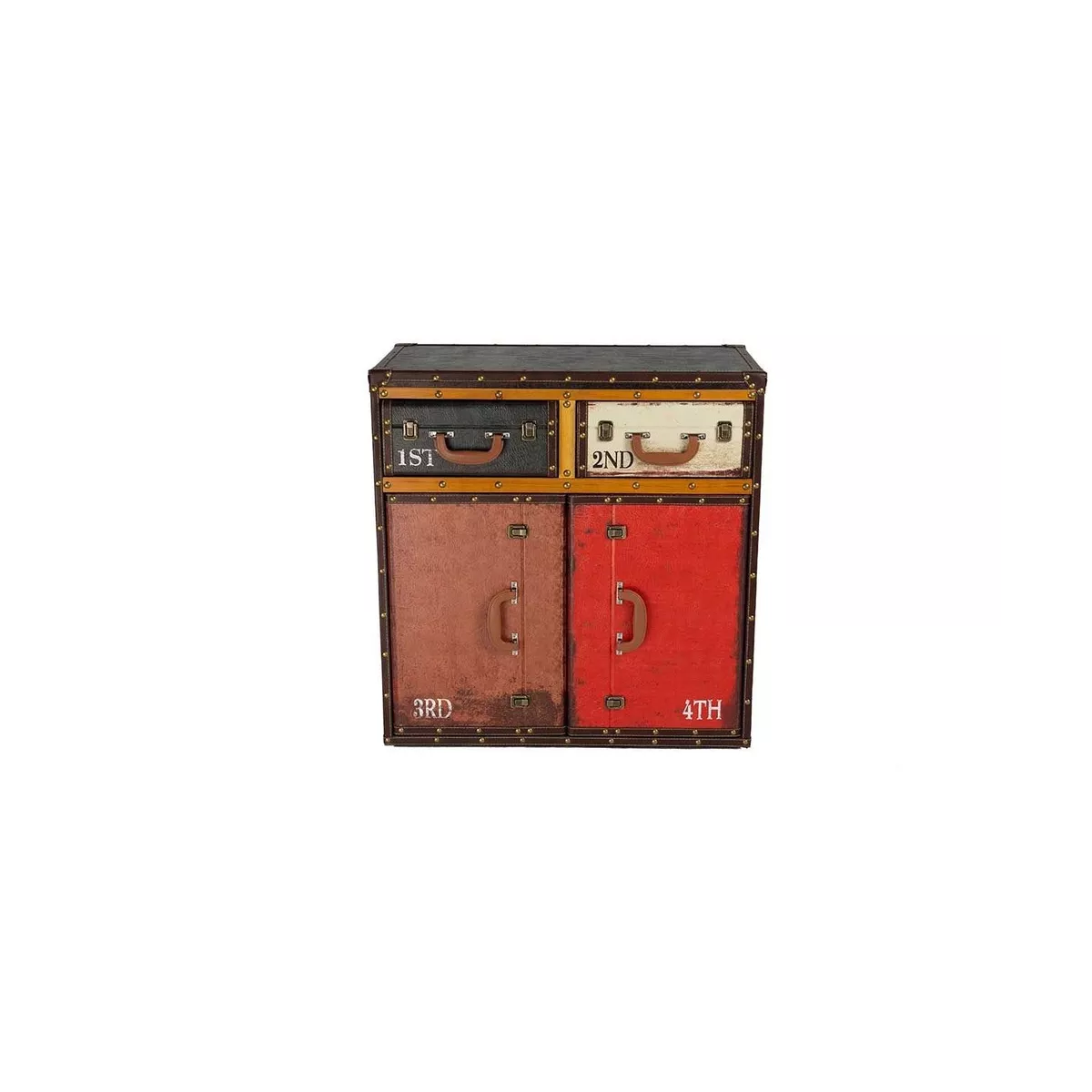 Meuble Valise 2 Portes 2 Tiroirs
