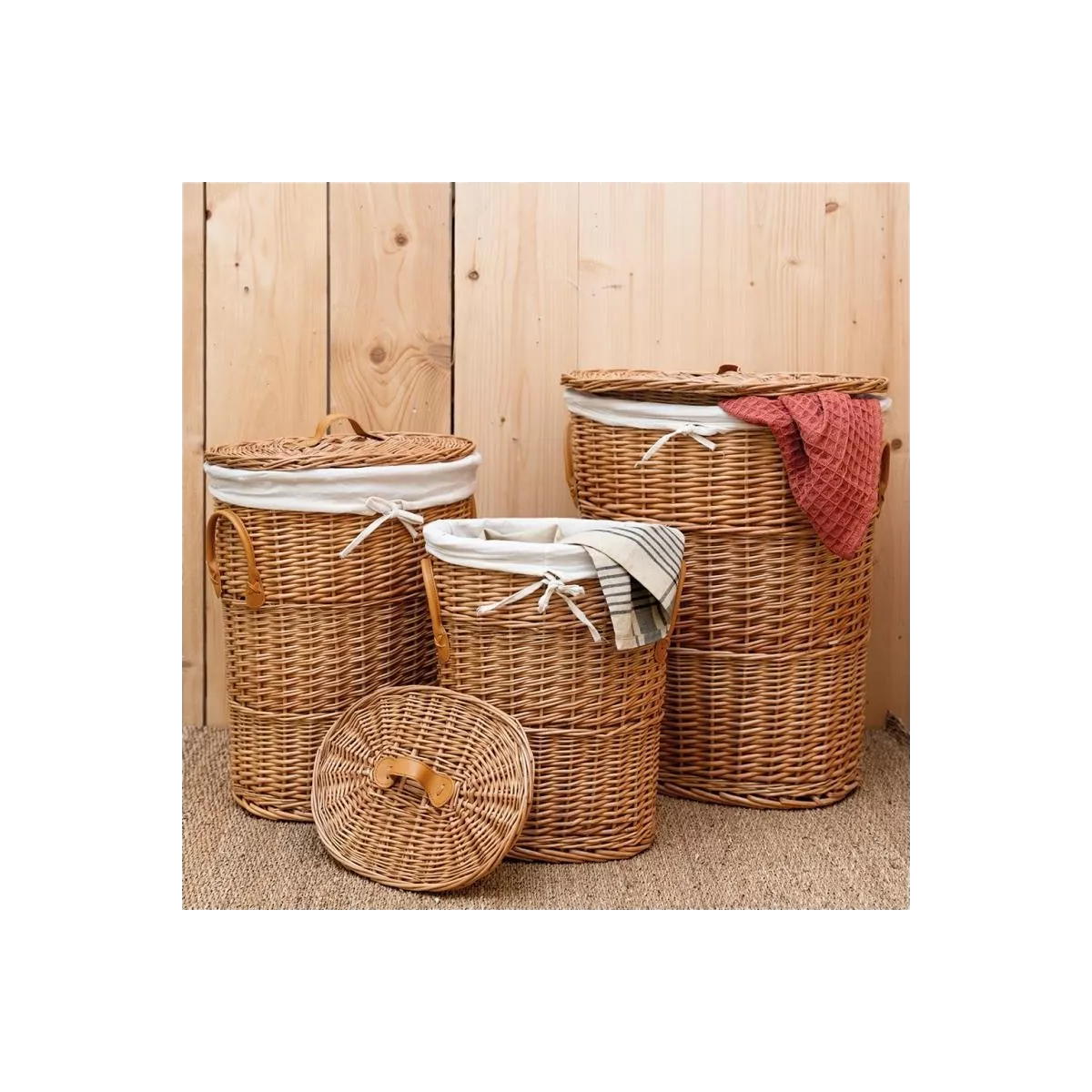 Panière à Linge Ovale Osier 47X35