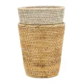Corbeille Papier Rotin Antique 25cm