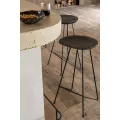 Tabouret de bar  Teck Noir et Métal