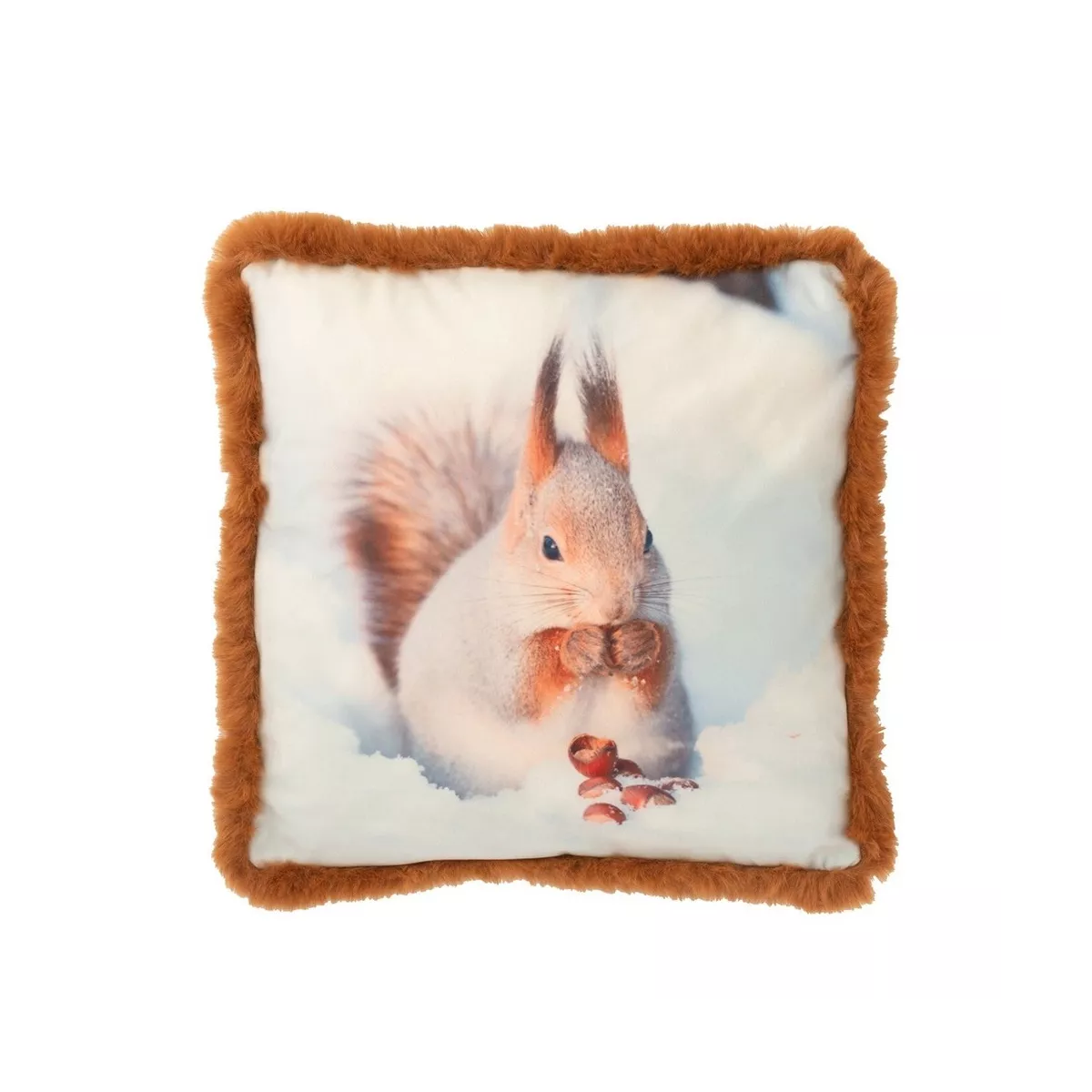 Coussin Ecureuil Blanc 40x40