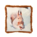 Coussin Ecureuil Blanc 40x40
