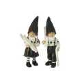 Ensemble de 2 Figurines Skieur et Skieuse Noir